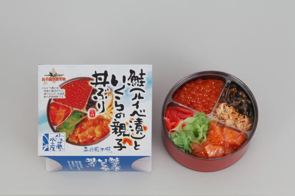 鮭(ルイベ漬)といくらの親子丼ふり